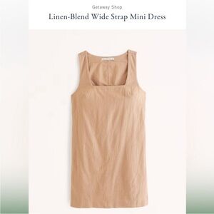 Abercrombie & Fitch Tan Linen-Blend Mini Dress
